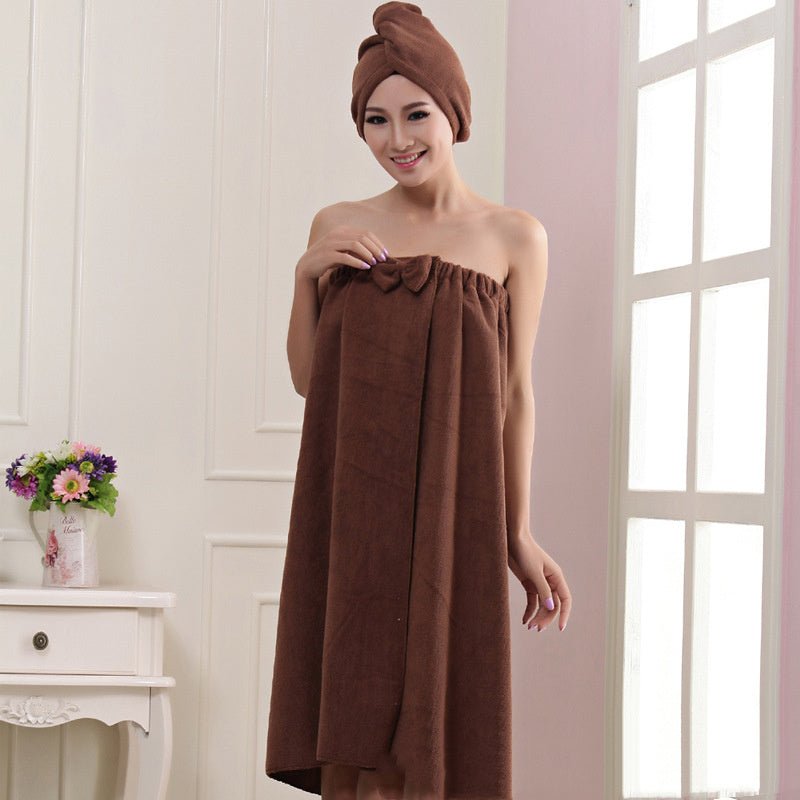 Microfiber Tube Top Bath Towel with Bow – Soft, Lightweight & Stylish - Skin Tone Beauty Products