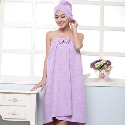 Microfiber Tube Top Bath Towel with Bow – Soft, Lightweight & Stylish - Skin Tone Beauty Products