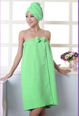 Microfiber Tube Top Bath Towel with Bow – Soft, Lightweight & Stylish - Skin Tone Beauty Products