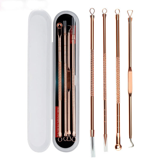 Photo showcasing a set of 4 anti-bacterial double-ended acne needles, essential tools for skincare routines.