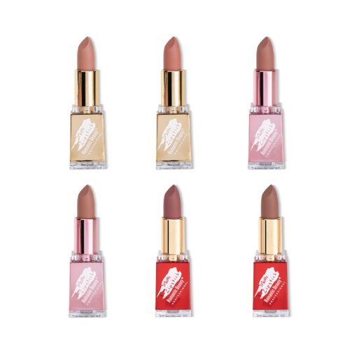Image displaying a set of 6 Art Gallery Matte Lipstick Sets in multiple shades, ideal for diverse lip color preferences.