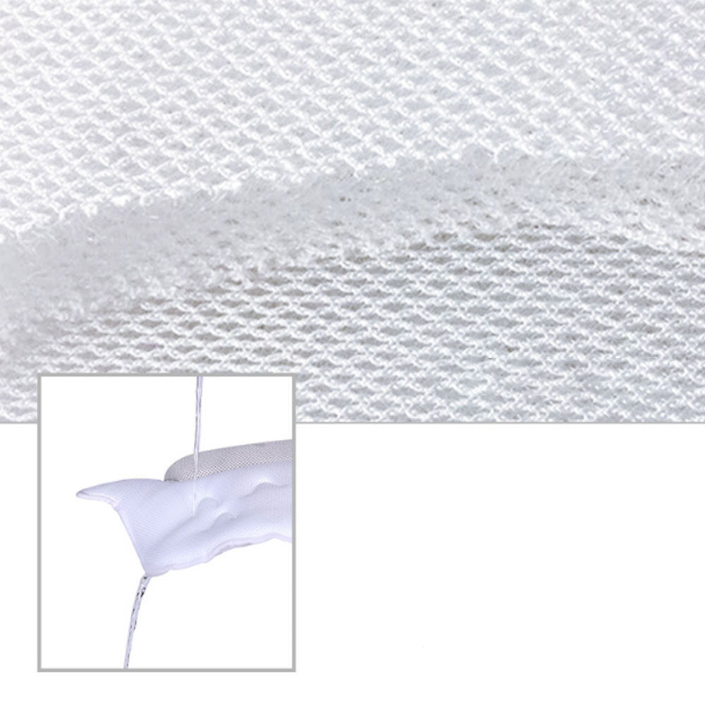 Ergonomic Bathtub Spa Pillow – Quick - Dry 5D Mesh, Suction Cups & Hook | 17.7" - Skin Tone Beauty Products