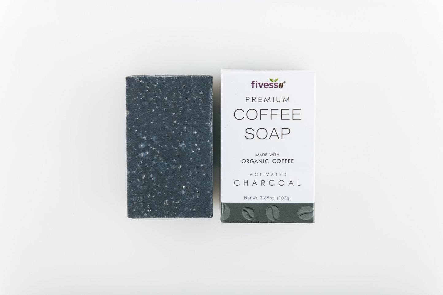 Image showcasing packaging for charcoal premium coffee soap bar, a skin tone beauty product known for multiple benefits.